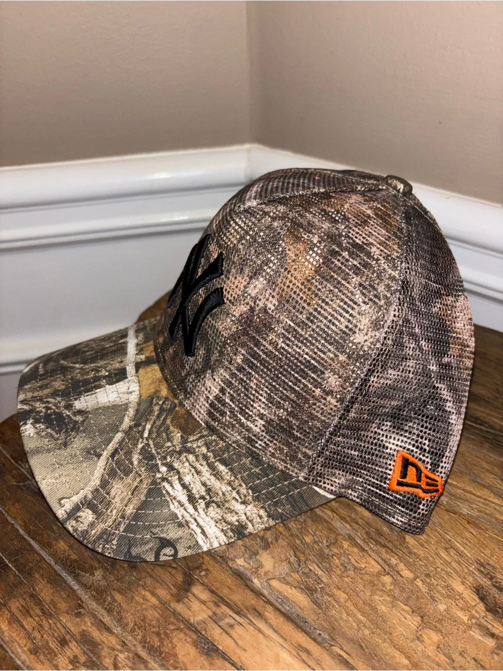 New York Yankees Camo Trucker Hat